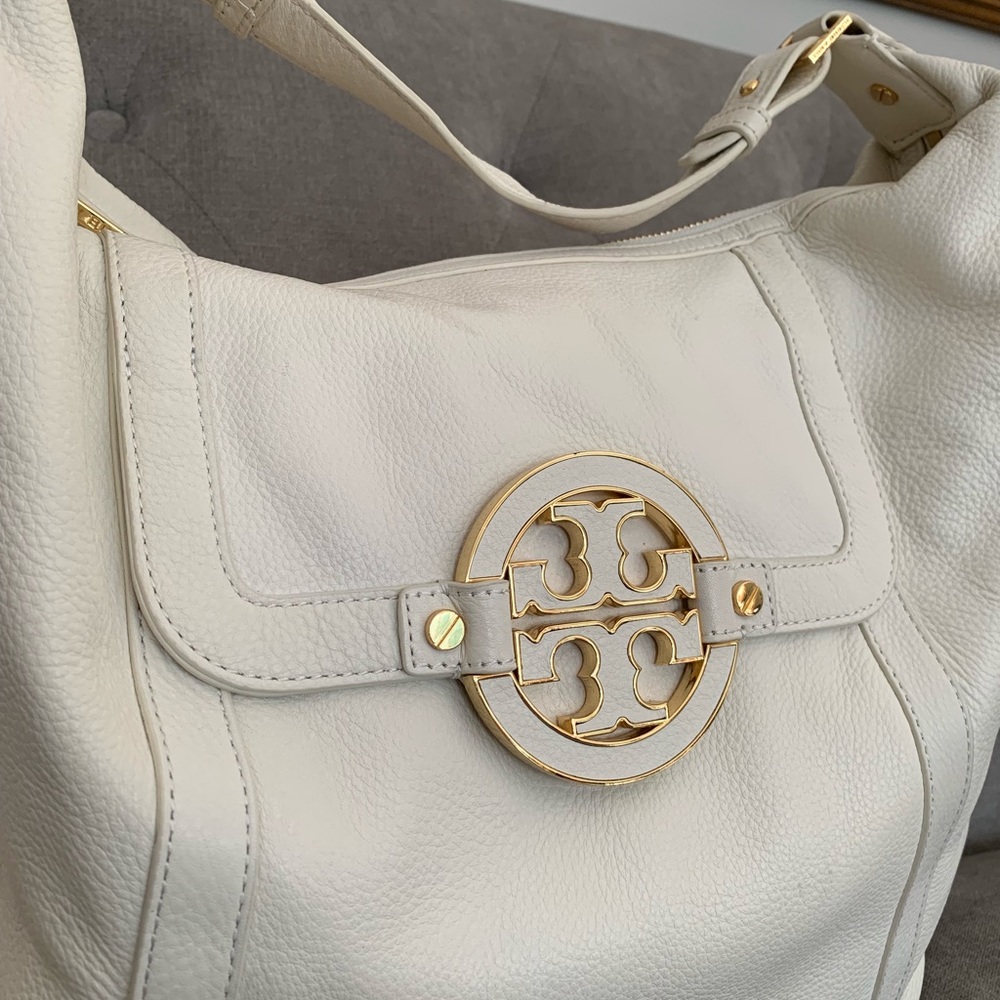 Tory Burch White Boho Bag/Shoulder